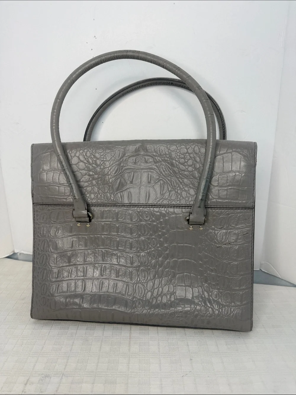 Kate Spade NY Orchard Valley Sinclair Crocodile Leather Shoulder Large “Putty”